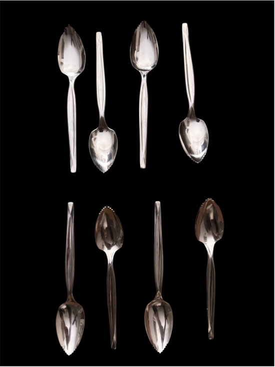 Wm. Rogers & Son Other - Vintage 1950s Wm. Rogers Mfg. Co. Silver Plate Serrated Grapefruit Spoons Set 6
